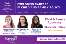 Careers in Child and Family Policy, Child &amp; Family Advocacy, 2/25/22